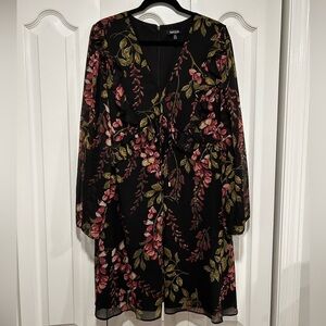 Kensie Floral and Ruffle Dress